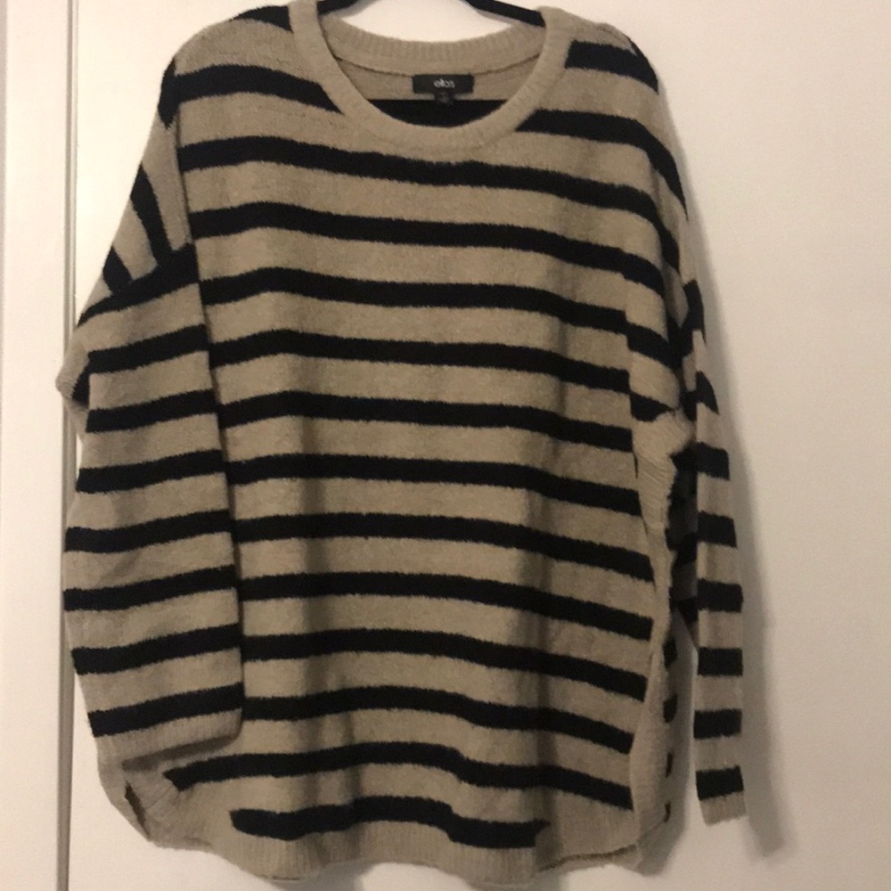 Tan and Black striped sweater